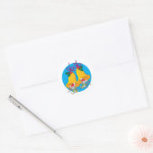 Sticker Rond Mice Bell de Noël (Enveloppe)