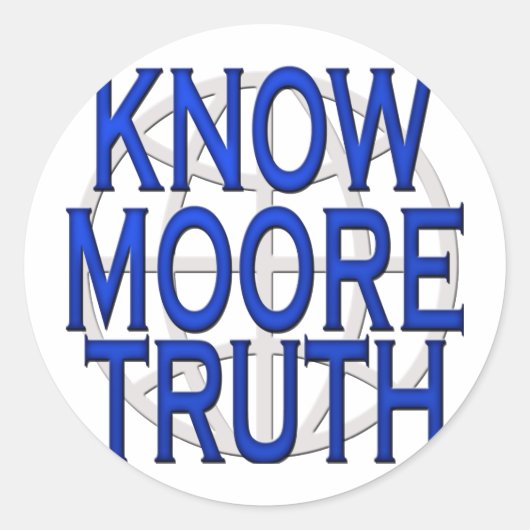 Sticker Rond Michael Moore Sait ! Support SiCKO (Devant)