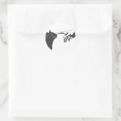 Sticker Rond Michelangelo Chat - Choisissez la couleur arrière  (Sac)