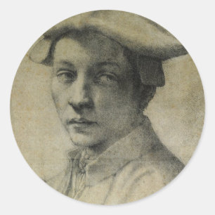 Sticker Rond Michelangelo Portrait d'Andrea Quaratesi