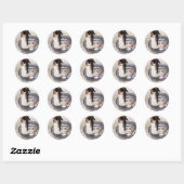 Sticker Rond Michelle et Barack Obama (Feuille)