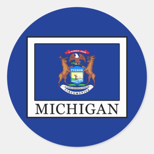 Sticker Rond Michigan (Devant)