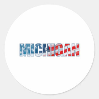 Sticker Rond Michigan