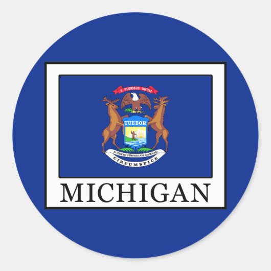Sticker Rond Michigan (Devant)