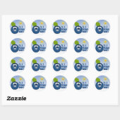 Sticker Rond Michigan Blueberry (Feuille)
