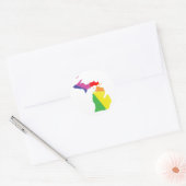 Sticker Rond michigan pride. (Enveloppe)