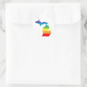 Sticker Rond michigan pride. (Sac)