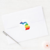 Sticker Rond michigan pride. (Enveloppe)