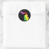 Sticker Rond michigan pride. (Sac)