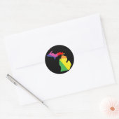 Sticker Rond michigan pride. (Enveloppe)