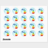 Sticker Rond michigan pride. (Feuille)