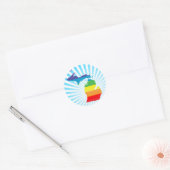 Sticker Rond michigan pride. (Enveloppe)