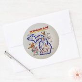 Sticker Rond Michigan State (Enveloppe)