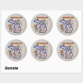 Sticker Rond Michigan State (Feuille)