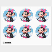 Sticker Rond Micky Mouse coloré (Feuille)