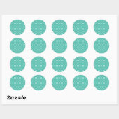 Sticker Rond Micro cœurs blancs - Vert Bluegrass (Feuille)