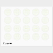 Sticker Rond Micro Hearts Spring Green - Blanc (Feuille)