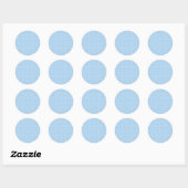 Sticker Rond Micro pois blanc - Bleu bébé (Feuille)