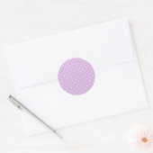 Sticker Rond Micro pois blanc - Douce lavande (Enveloppe)