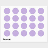 Sticker Rond Micro pois blanc - Lavande tendre (Feuille)
