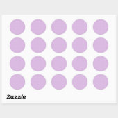 Sticker Rond Micro pois blanc - Lilas doux (Feuille)
