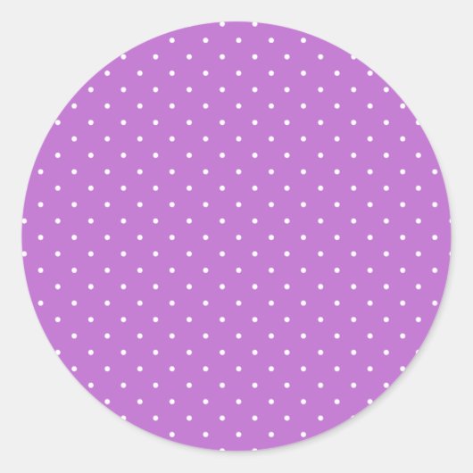 Sticker Rond Micro pois blanc - Orchidée violet (Devant)