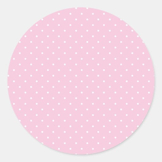 Sticker Rond Micro pois blanc - Rose clair (Devant)