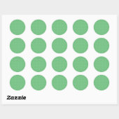 Sticker Rond Micro pois blanc - Vert été (Feuille)