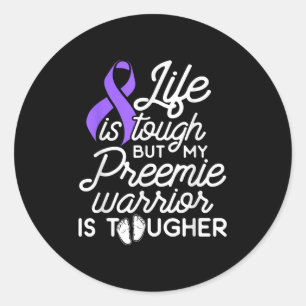 Sticker Rond Micro Prématuré Nicu Papa Maman Courageuse Naissan
