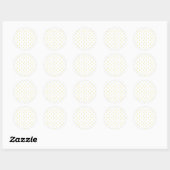 Sticker Rond Micro Stars Jaune Doré - Blanc (Feuille)
