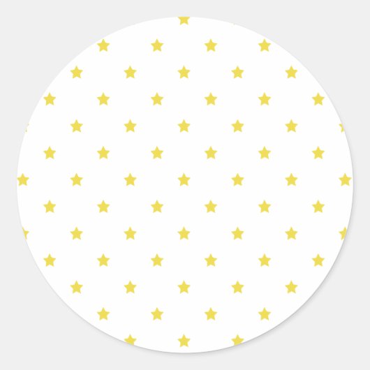 Sticker Rond Micro Stars Jaune Doré - Blanc (Devant)