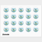 Sticker Rond Microbiologie Chick #3 (Feuille)