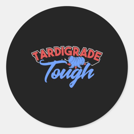 Sticker Rond Microbiologie Tardigrade Ours d'eau Science Microb (Devant)