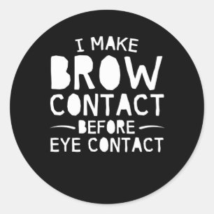 Sticker Rond Microblading Eyebros Contact avant l'oeil