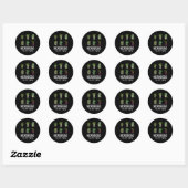 Sticker Rond Microgreens Germes Vegan minuscule mais puissant (Feuille)
