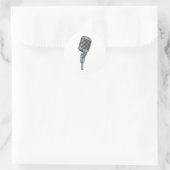 Sticker Rond Microphone Mike ~ Audio Sound Music (Sac)