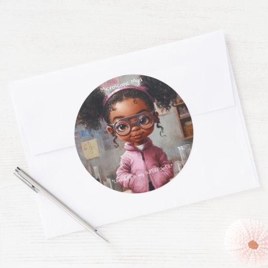 Sticker Rond Microscopique Mya (Enveloppe)