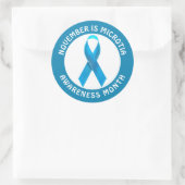 Sticker Rond Microtia Blue Awareness Month Ribbon (Sac)