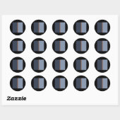 Sticker Rond Mid Century Moderne rétro motif 2001 (Feuille)