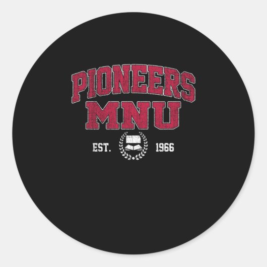 Sticker Rond Midamerica Nazarene Of Technology Arch Retro For M (Devant)