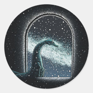 STICKER ROND MIDJOURNEY MONSTERS CRYPTID SERIE