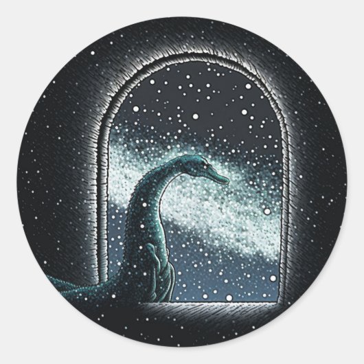 STICKER ROND MIDJOURNEY MONSTERS CRYPTID SERIE (Devant)