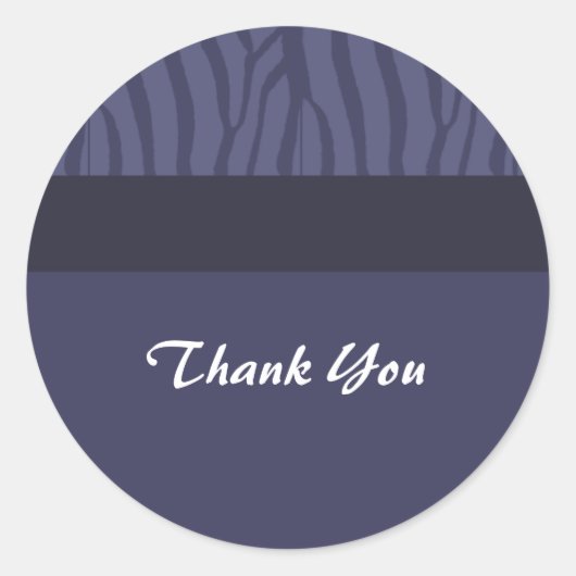 Sticker Rond Midnight Purple Merci (Devant)