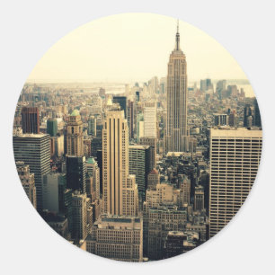 Sticker Rond Midtown d'horizon de New York City