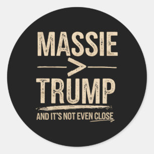 Sticker Rond Mie plus que Trump et ce n'est même pas proche