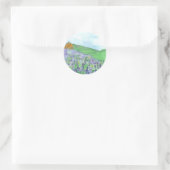 Sticker Rond Miel abeilles Lavender Field Mountain Meadow (Sac)