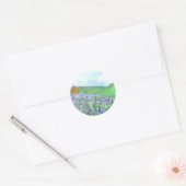 Sticker Rond Miel abeilles Lavender Field Mountain Meadow (Enveloppe)