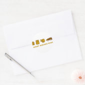 Sticker Rond miel badger gagne (Enveloppe)