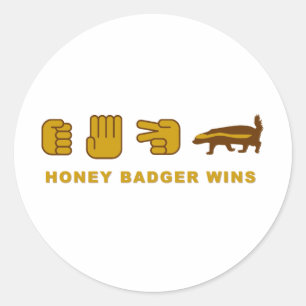 Sticker Rond miel badger gagne