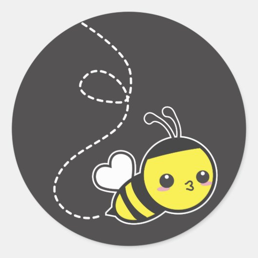 Sticker Rond Miel Bee (Devant)